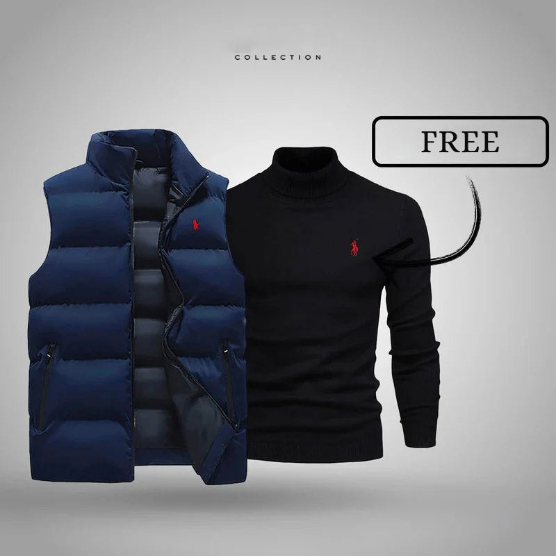 Herrenweste + Gratis-Pullover